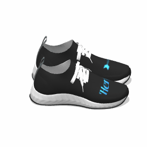 His in Black Wedding Sneakers