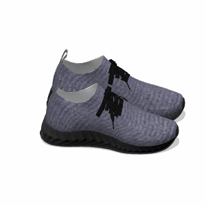 Grey Wool - Black Soles